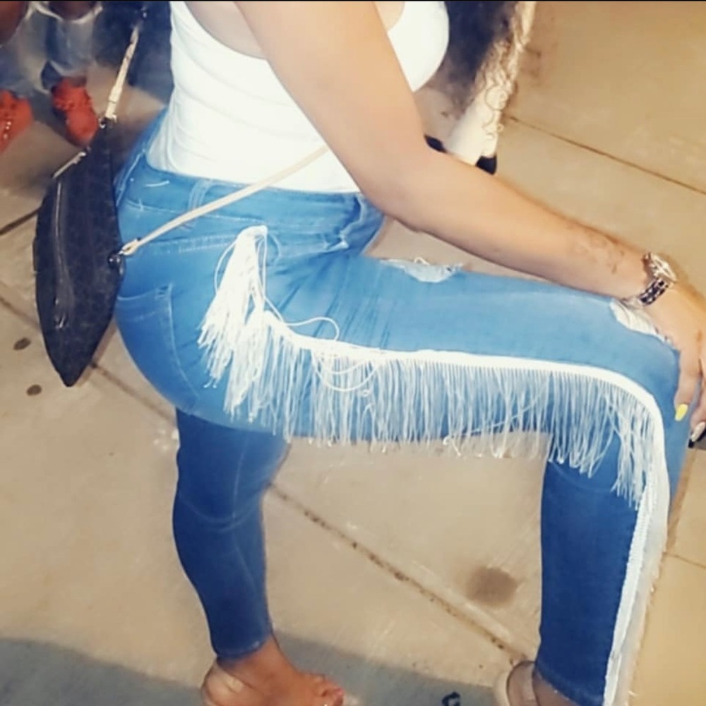 Blue Denim with Fringe